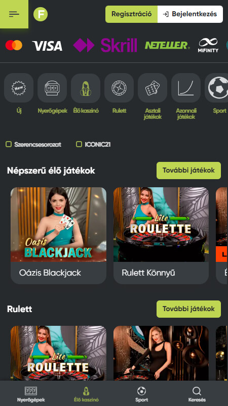 Fresh Casino live games