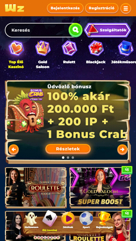 Wazamba Casino live games
