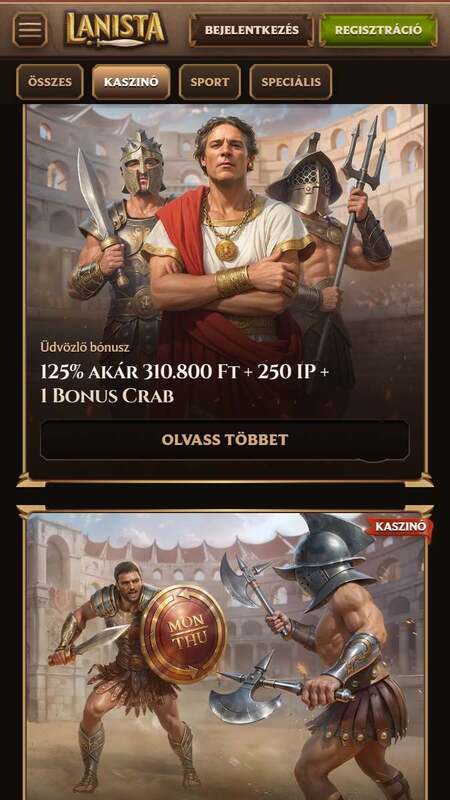Lanista Casino bónuszok és promóciók