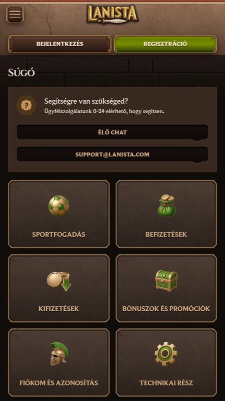 Lanista technical support