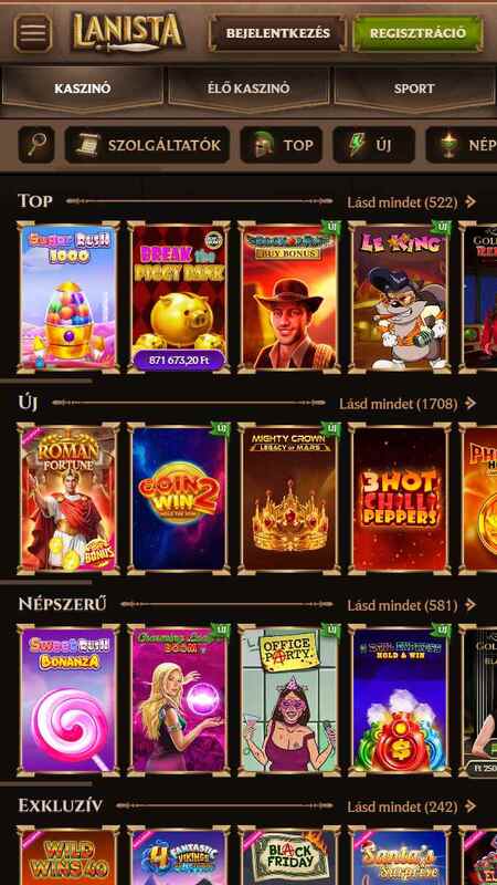Lanista casino games