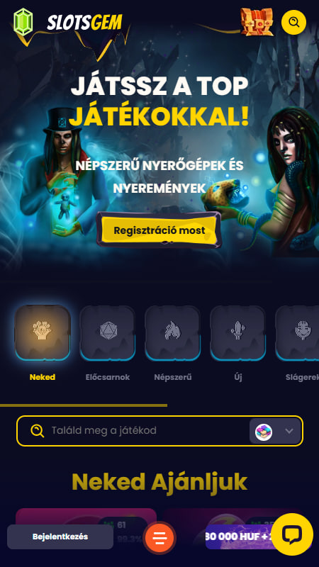 Slotsgem Kaszinó Játékok