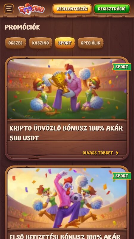 Roostino bónuszok és promóciók