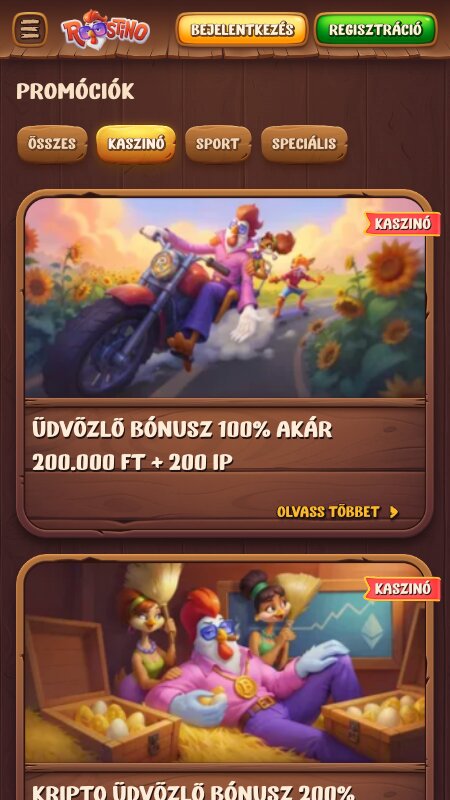 Roostino bónuszok és promóciók