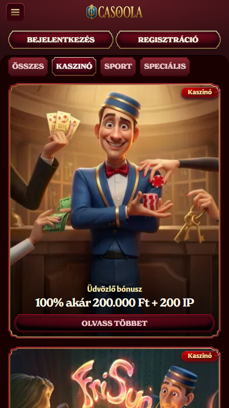 Casoola Kaszinó bónusz