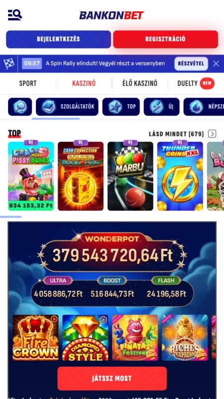 Bankonbet játékai