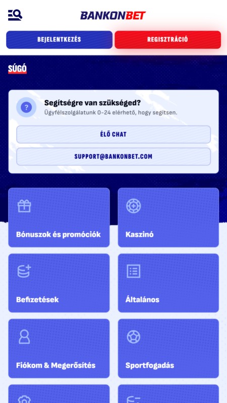 Bankonbet segítőkész ügyfélszolgálat