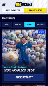 Betscore krypto promociok