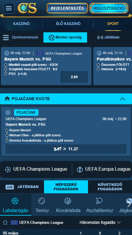 Casea bukméker sportfogadási
